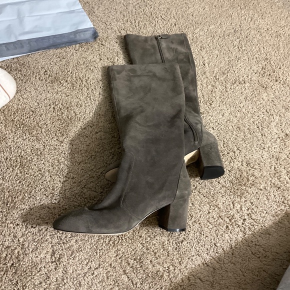 STUART WEITZMAN Yuliana 60 Knee-high Zip Boot In Charcoal - Picture 7 of 9